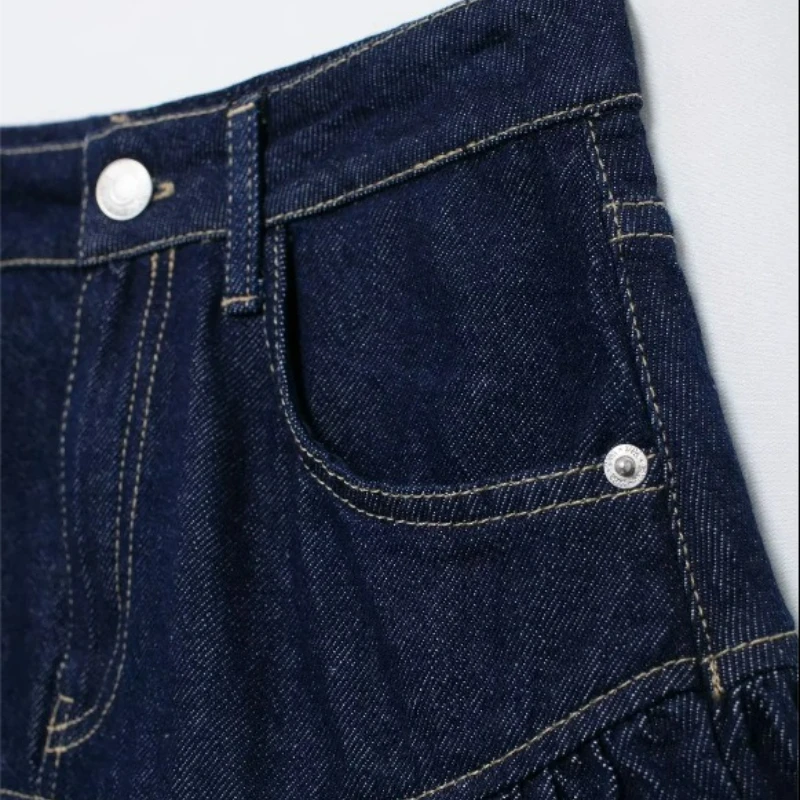 Style Denim Fashion Versatile Wide Swing Skirt Comfortable Skirt Advanced Casual Breathable Details Exquisite Trendyniche Fresh