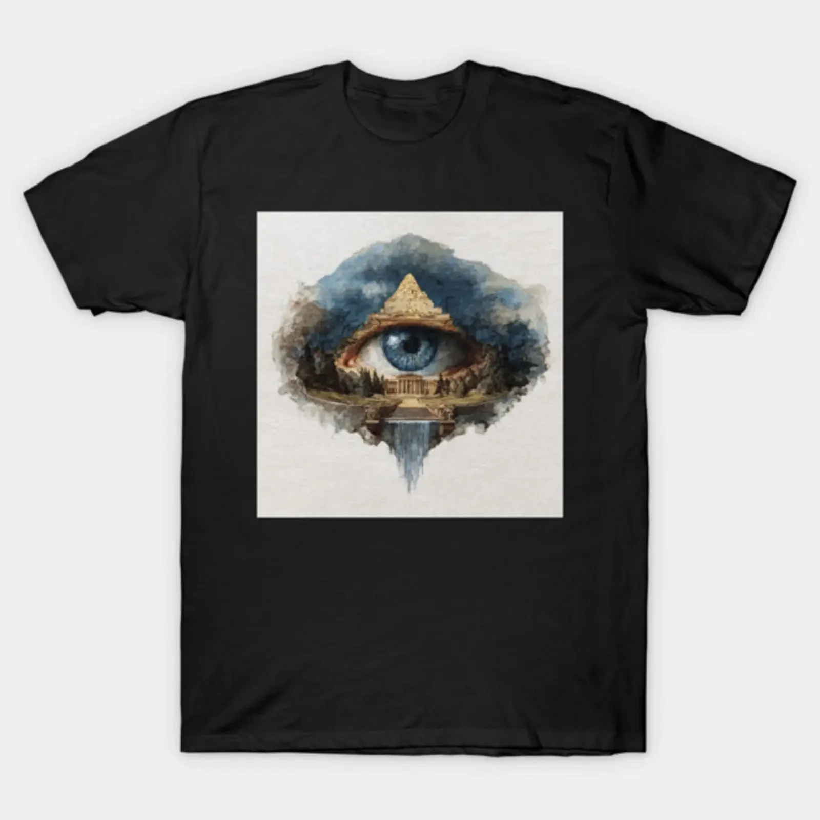All Seeing Eye T Shirt vintage Washed fashion homme Comfortable Slightly Stretched Unisex Stylish Soft designer clothes graphic