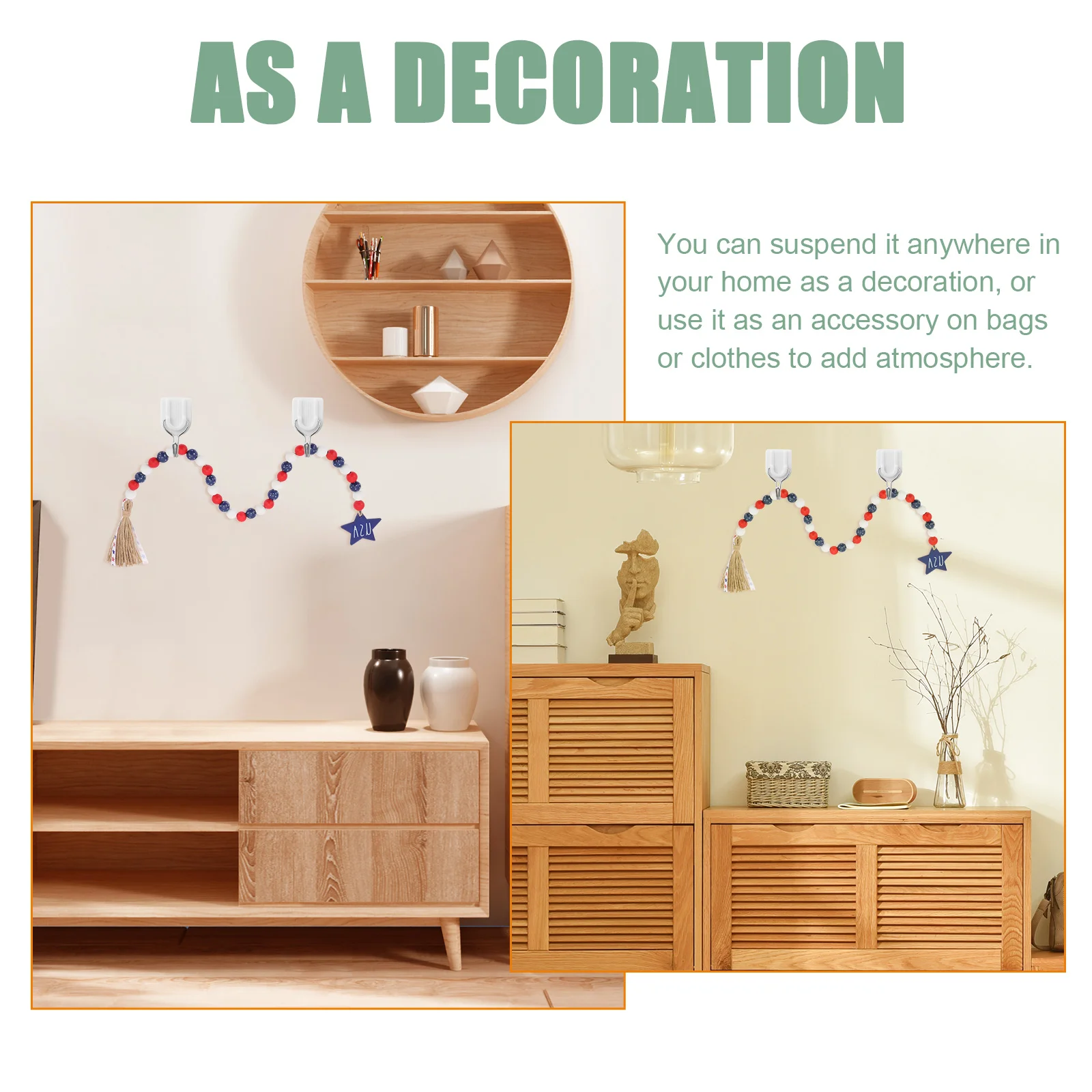 for Tassel Bead String Decoration Hanging Ornament Decorations Independence Day