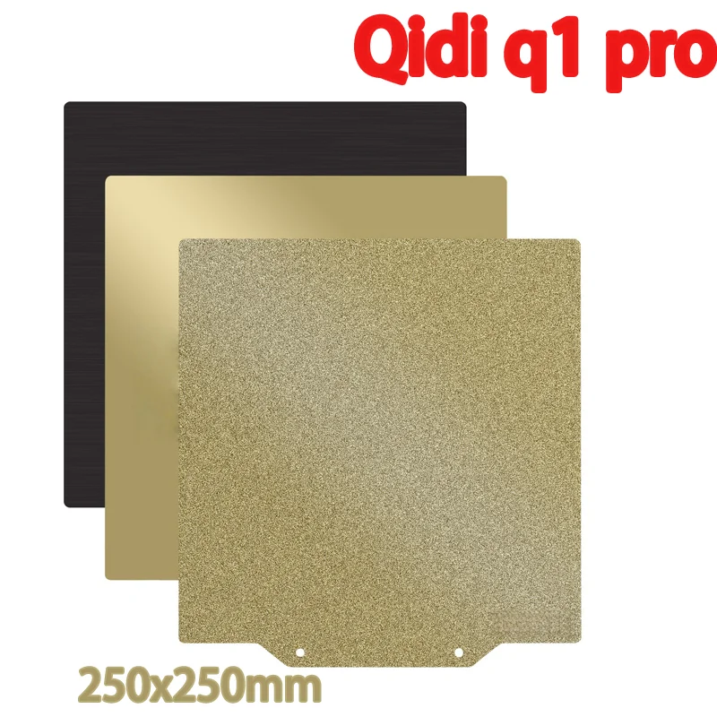 ENERGETIC Qidi q1 pro Гладкая пластина PEI 250x250 мм Двусторонний магнитный лист Текстурированный/гладкий PEI Гибкая платформа для 3D-принтера