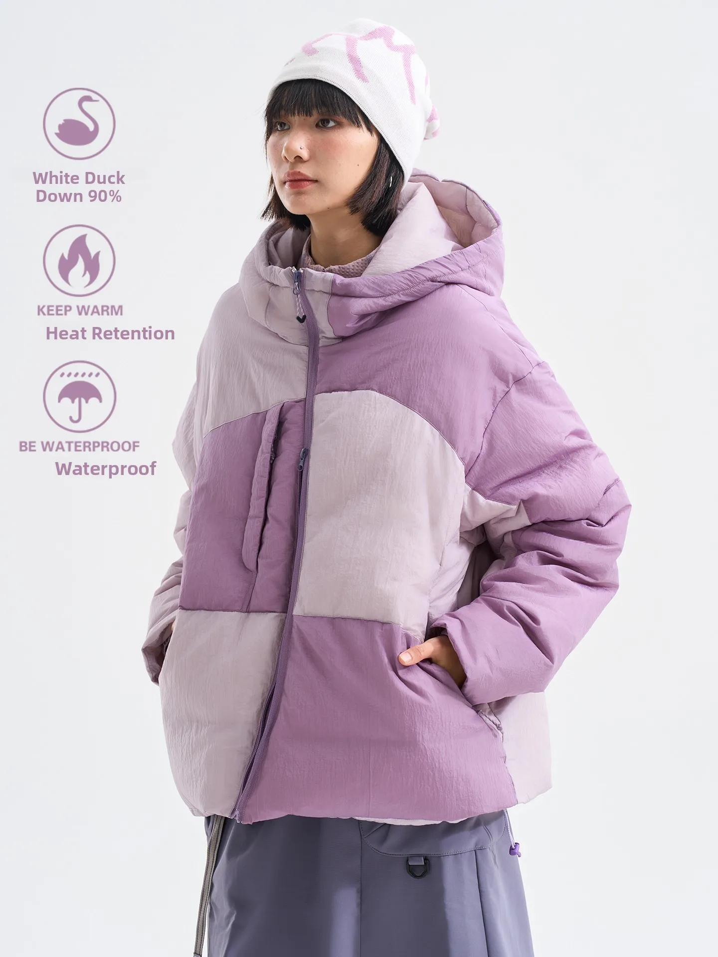 

Мужская утепленная зимняя куртка с капюшоном из нейлона, ветрозащитная, морозостойкая, молодежная, модная, для активного отдыха, в стиле пэчворк