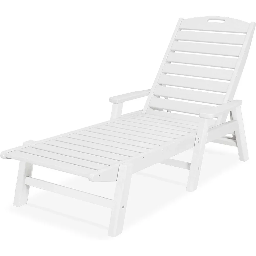 

POLYWOOD NCC2280-WH Nautical Arms Chaise, White