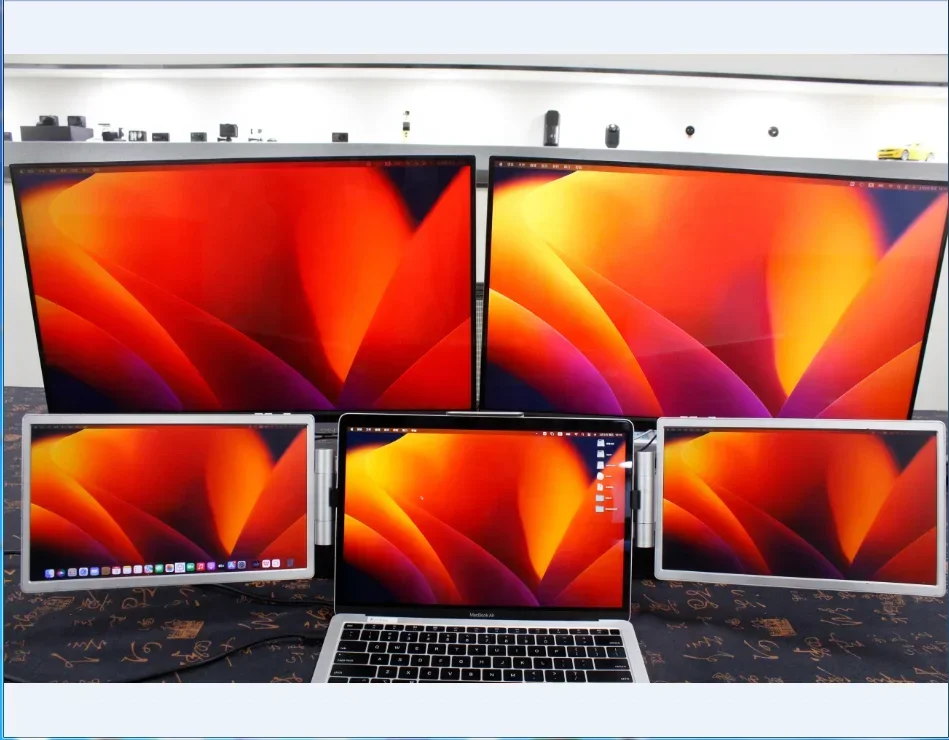 Factory wholesale 2k 12inch High quality triple monitor for USB port 12 inch dual monitor two extra screens for laptop