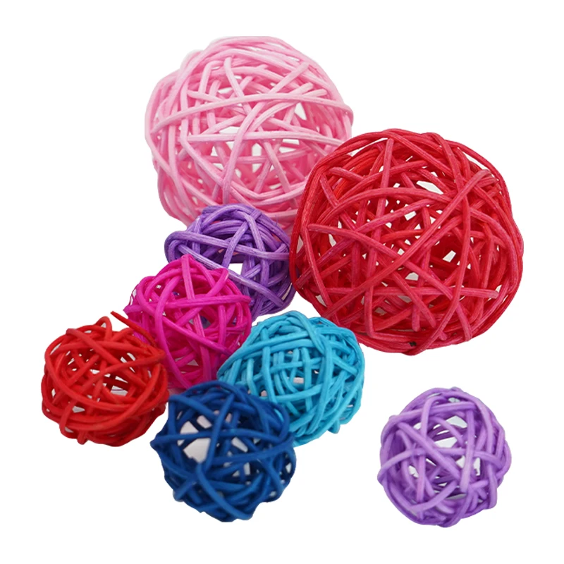 Pet Bird Toys Chewing Toys Bird Rattan Ball Toy For Parrot Budgie Parakeet Cockatiel Chewing Playing Toys Parrot Cages Toys 5pcs, image 3
