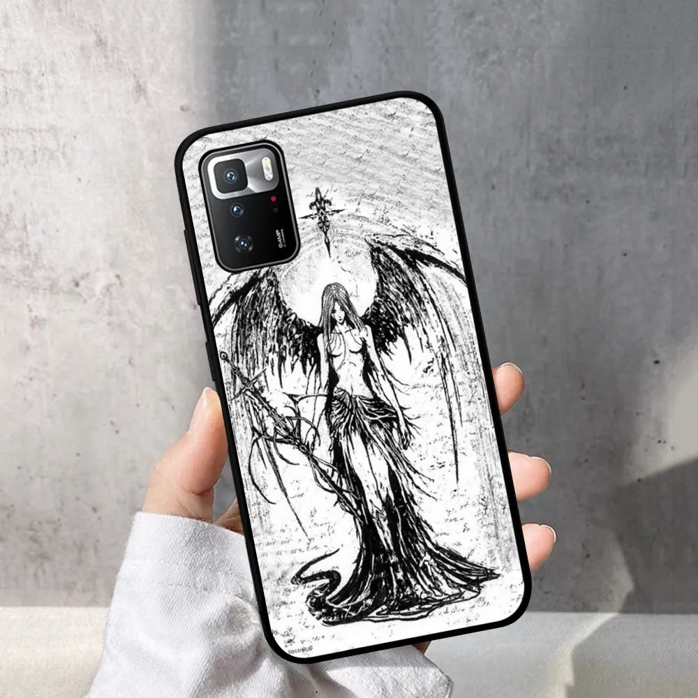 Gothic Girl Sculpture Retro Phone Case For Redmi Note 4 X 5 A 6 7 8 T 9 9S 10 11 11S 11Epro Poco M3 pro