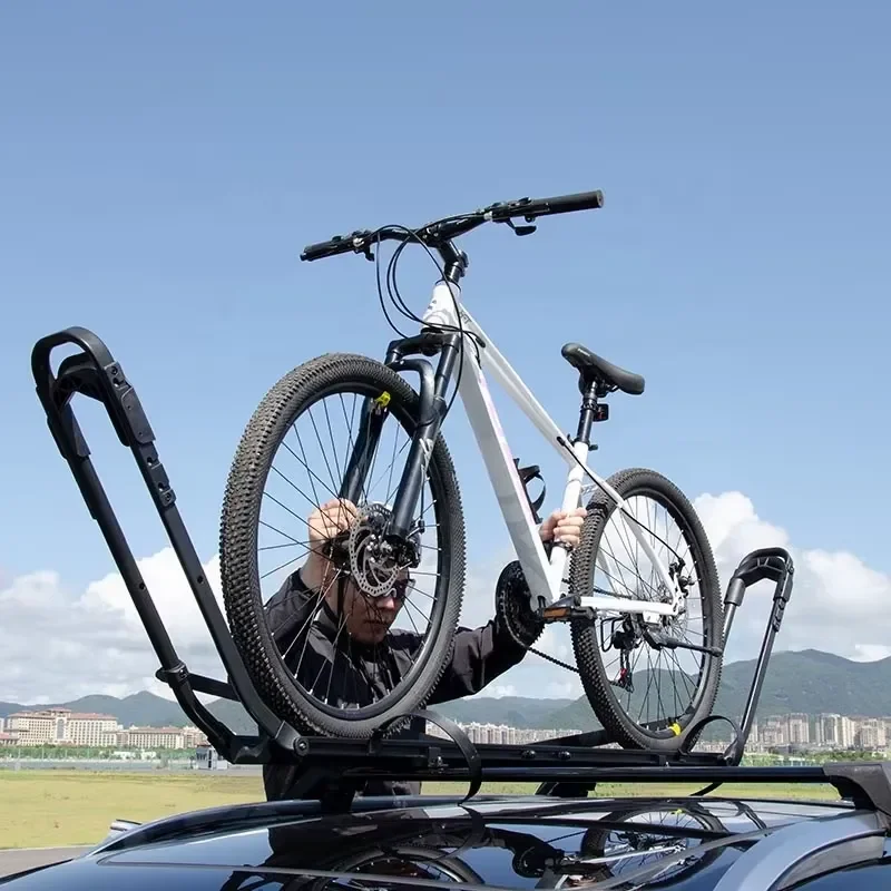 OEM ODM Dark Grey Bicycle Mount Multiple Bikes Roof Rack for Hatchbacks Car Top Bike Rack