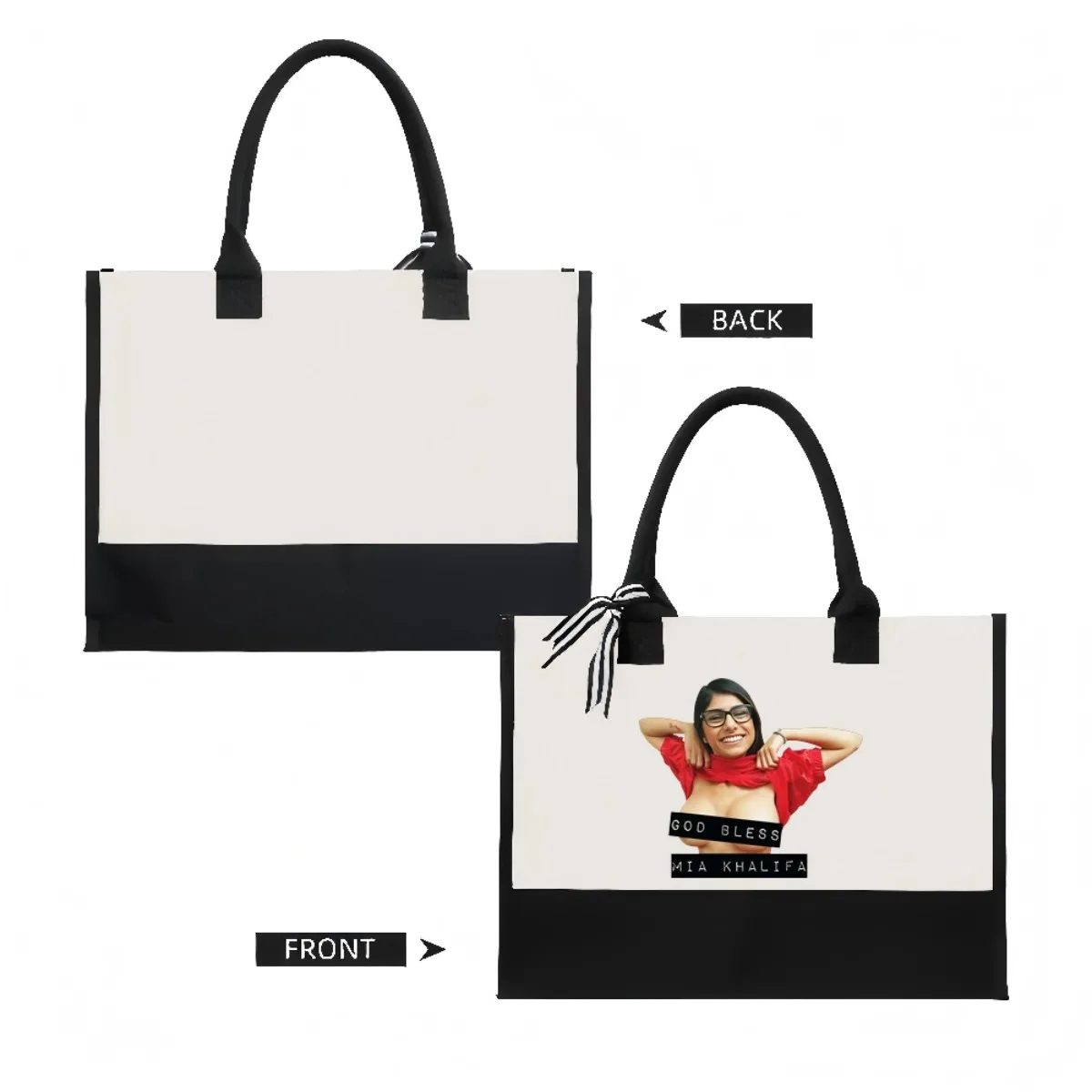 يبارك KHALIFA 2026 وصول جديد الموضة العملي واسعة قابلة لإعادة الاستخدام حمل حقيبة نمط طباعة 2 لهجة الثقيلة كبيرة ينبغي