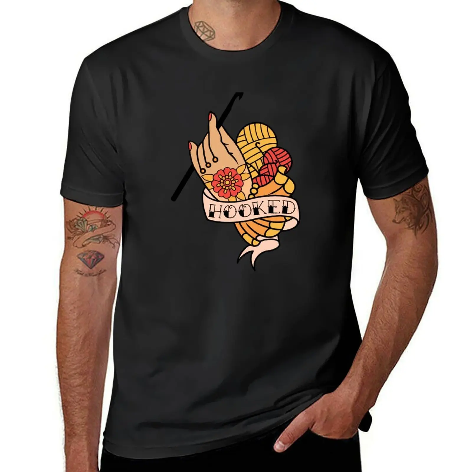 

Hooked Tattoo Flash! T-Shirt heavyweights customizeds designer shirts mens t shirts top quality