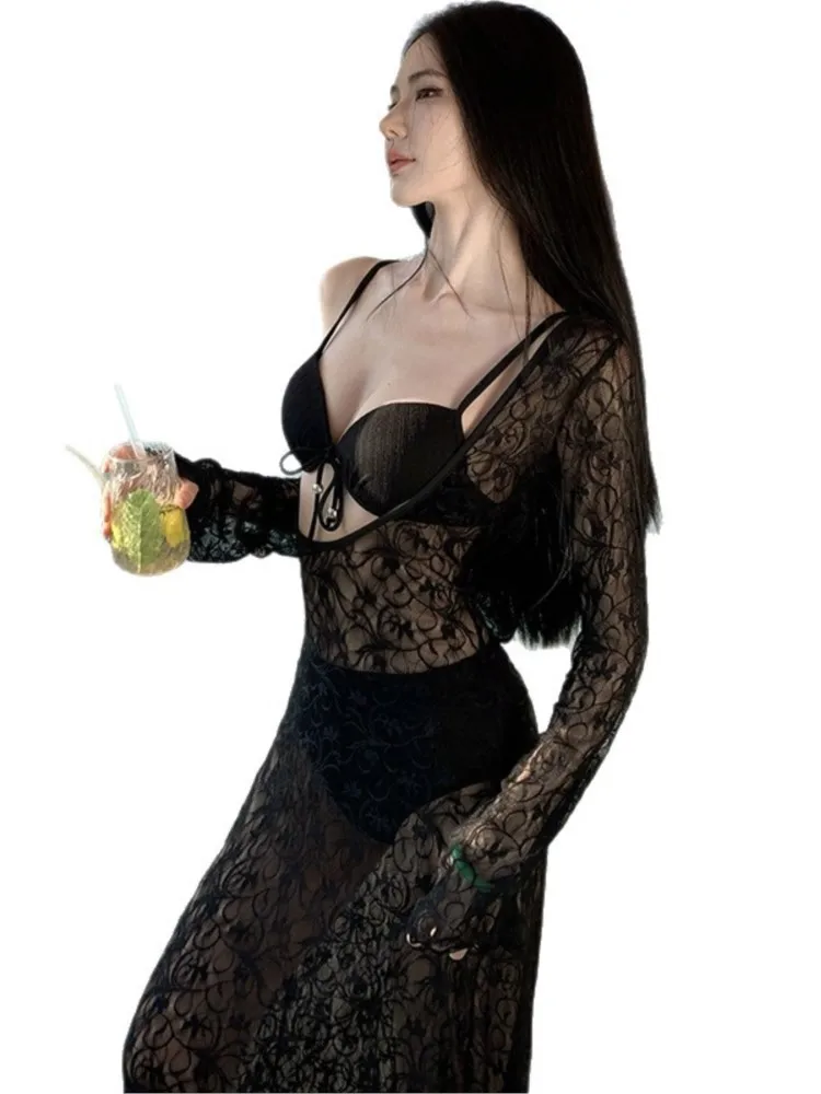 Zomer Cover Ups Vrouwen Badpak Mouwloze Gewaden Badpak Jurk 2026 Nieuwe Strand Vakantie Maxi Jurken Vakantie Cover-Up