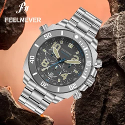 FeelNever Mens Mechanical Automatic Watch Top Brand Luxury Strong Luminous 500M Waterproof Watch Men Fashion Business Men Watch