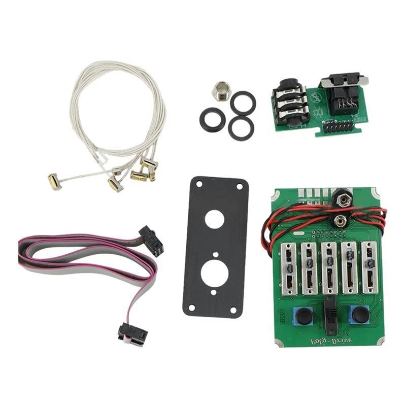 CGDS-Piezo 5-Band EQ Acoustic Guitar Pickup Active/Passive Switchable Preamp Pickup Equalizer Tuner
