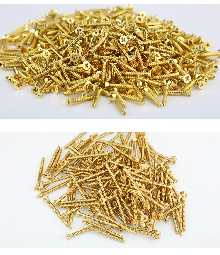 Messing Senkkopf Phillip flache selbst schneidende Schraube m2 m3 m3, 5 m4 m5 metrisches Gewinde Holzplatte Schrauben Faserplatte Möbel – Detail 3