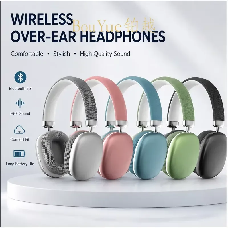 Wireless Bluetooth Headphones Over Ear HiFi Stereo Foldable Comfortable Long Battery Life for Travel Gaming Music