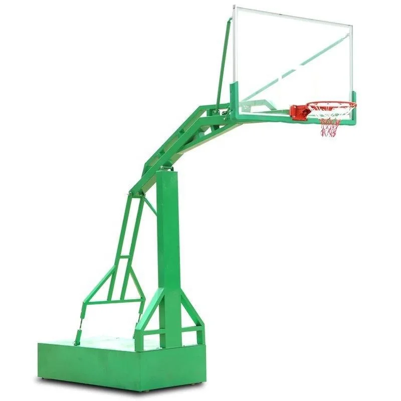 

Hot Selling Ball Hoop Stand With Tempered Glass Backboard And Adjustable Portable Basketball Hoops Basket With Rim Stand