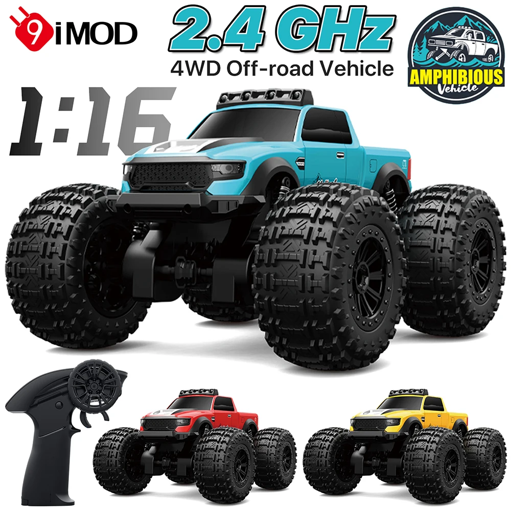 9IMOD C8816 1:16 RC Amphibious Car 4WD Drive 2.4G 50M 360° Rotation Off-road Vehicle For Water Grassland Dirt Road Mountain Road