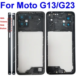 For Motorola MOTO G13 G23 Middle Frame Cover Middle Frame Bezel with Lens Frame Replacement Repair Parts