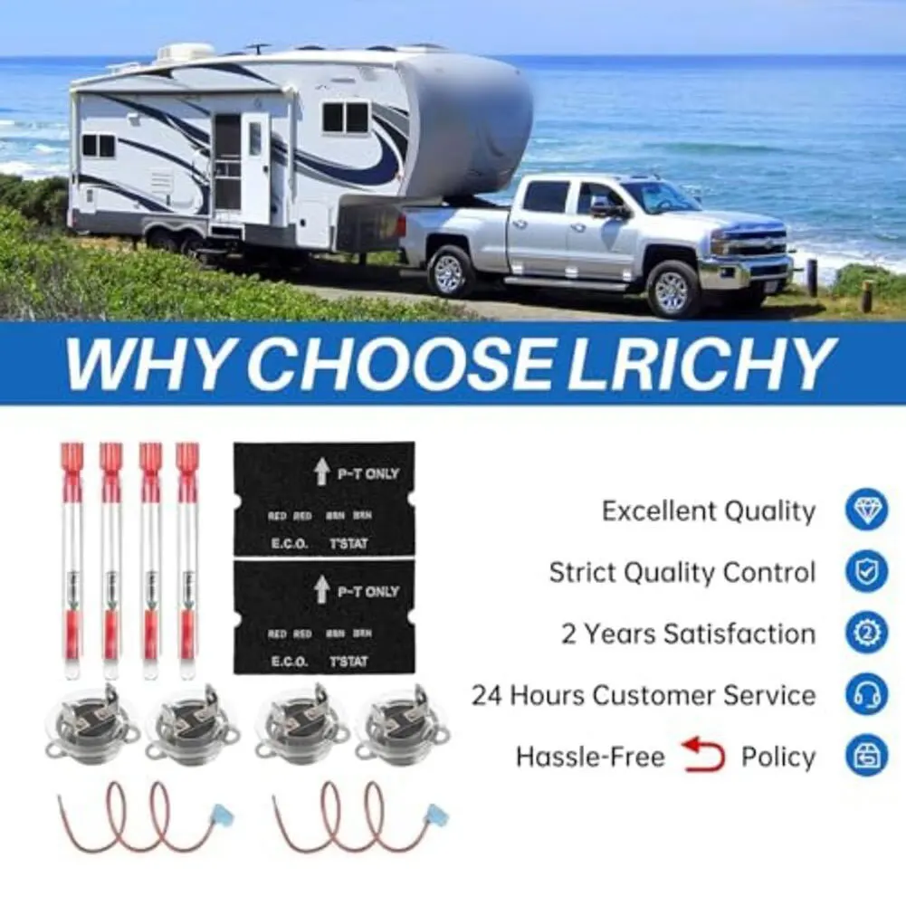 

Комплект для замены термовыключателя и термостата ECO для водонагревателей RV с деталями 91447 и 93866 для газовых и электрических моделей Atwood EXT