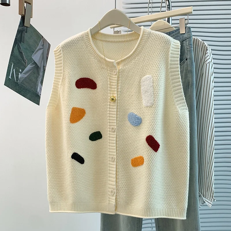 Spring Autumn New Korean Design Ageless Versatile Layered Open Cardigan Vest Outerwear Thin Single Buttoned Multi-Purpose