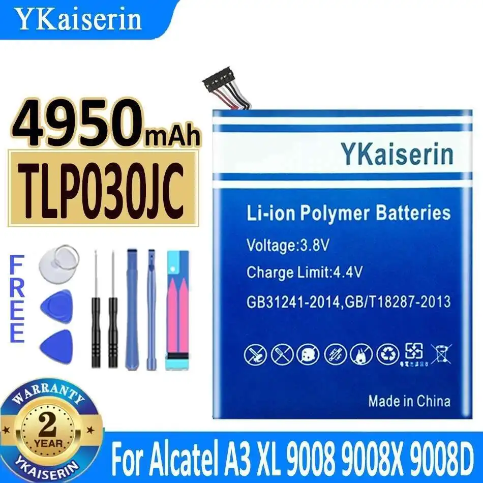 

Аккумулятор мобильного телефона TLP030JC 4950 мАч для Alcatel One Touch A3 XL 9008 9008X 9008D