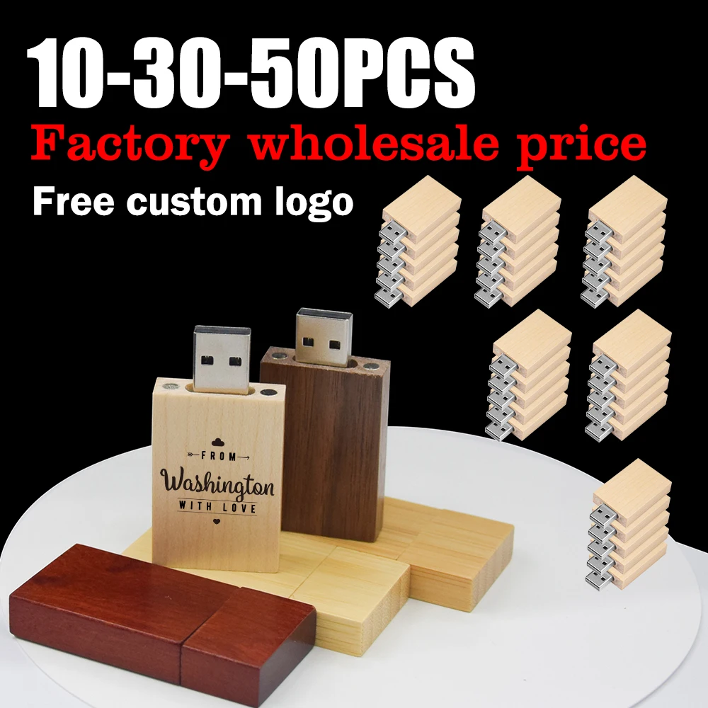 

10/30/50 шт./лот, бесплатная персонализированная деревянная флэш-накопитель, 4 ГБ, 8 ГБ, 16 ГБ, 32 ГБ, 64 ГБ, 128 ГБ, USB 2,0, свадебный подарок