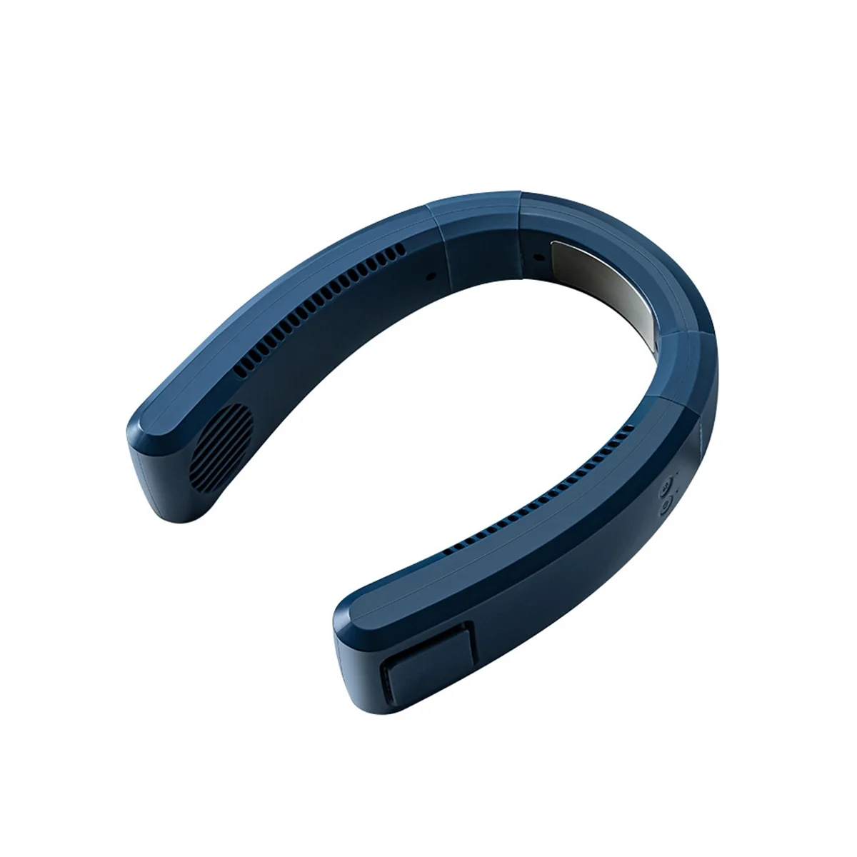 ポータブルネックレスファン,USB充電式,4000mah,半導体,静か,夏用,青