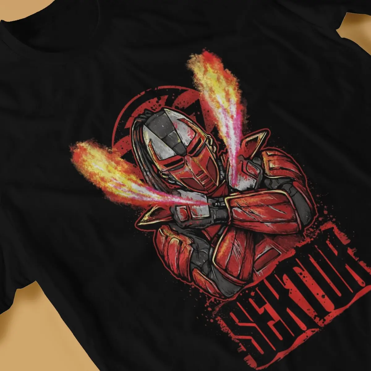 Sektor T-Shirt for Men Mortal Kombat Mk Games Vintage Tees Round Collar Short Sleeve T Shirt Summer Tops