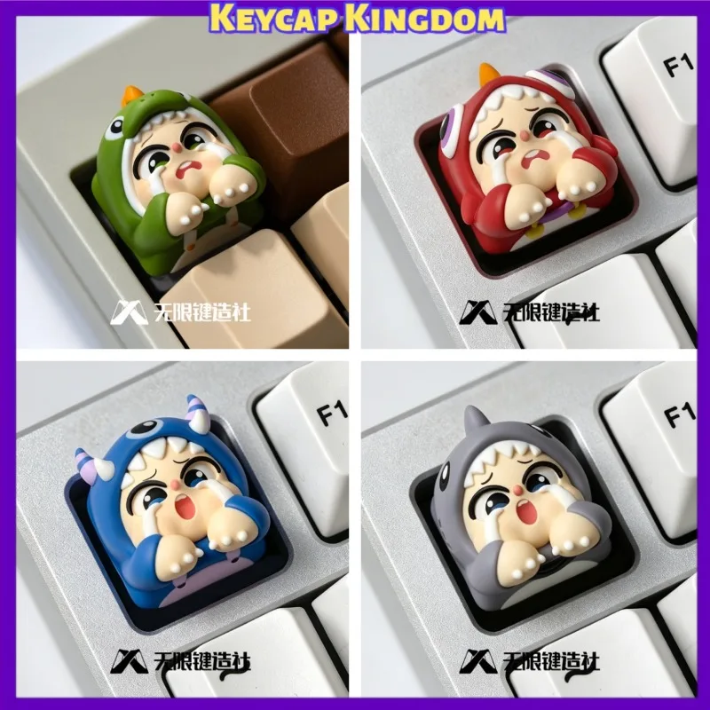 Little Crybaby Series Mechanical Keyboard 3D Printed Resin Custom Artisan Keycap PC Gaming Keyboard Point Keycap Gift for Gamers