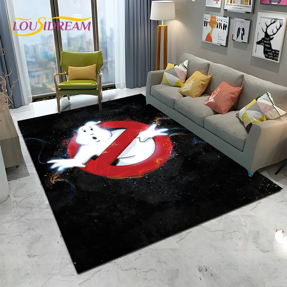 Horror Movie G-Ghostbusters Cartoon Carpet Rug for Home Living Room Bedroom Sofa Doormat Decor,Kid Area Rug Non-slip Floor Mat