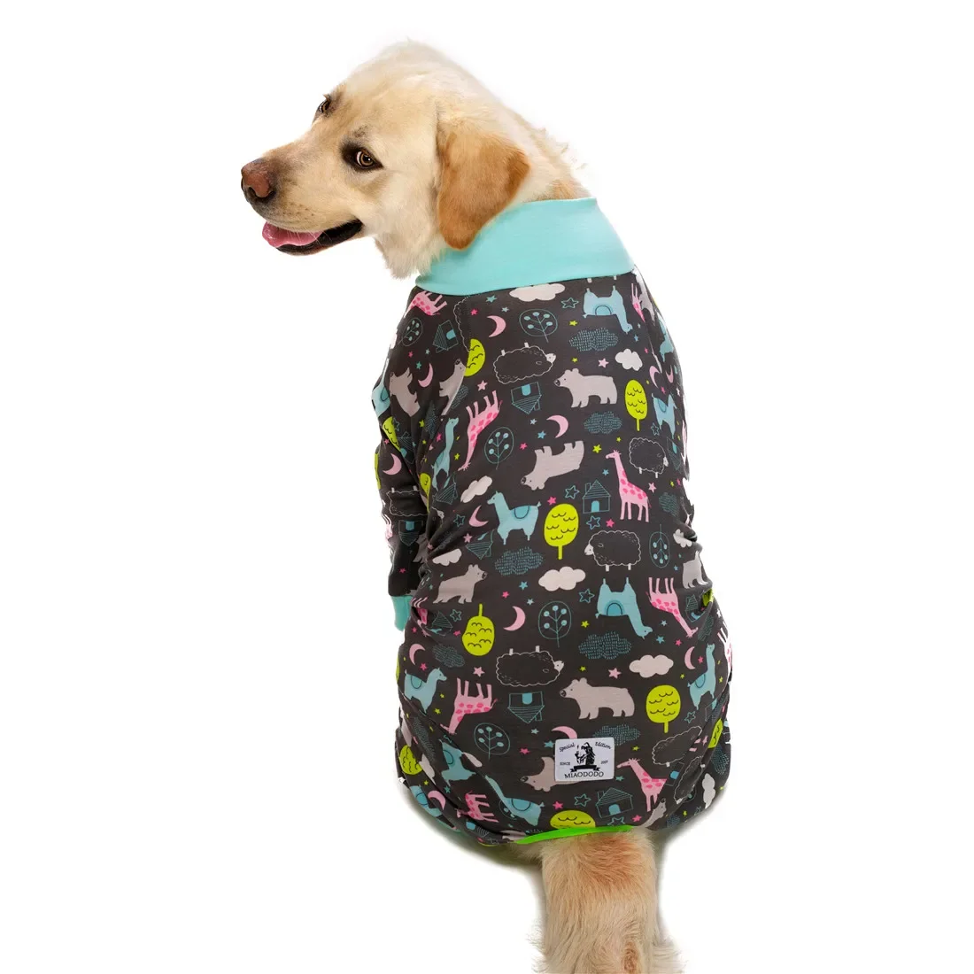 Medium Large Dogs Pajamas For Pet Dogs Clothes Jumpsuit For Dog  costume Coat For Dogs Cartoon printed Clothing Shirt ropa perro