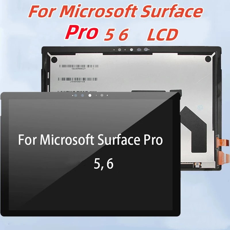 Original LCD For Microsoft Surface Pro  5 6 LCD Display Touch Screen Digitizer Assembly 1886 1807 1796 1724 16311514