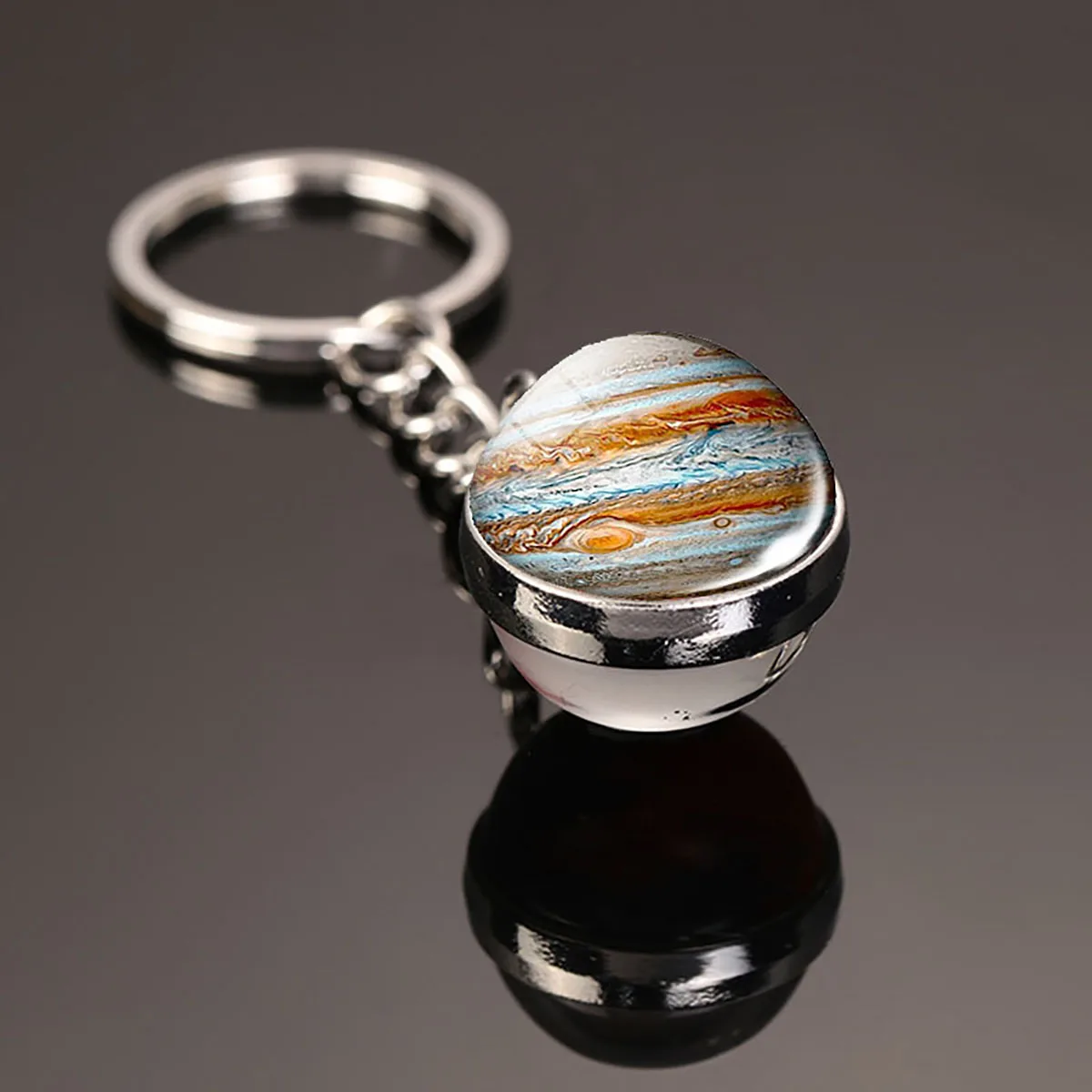 Leuchtender Universum-Stern-Schlüsselanhänger Sonnensystem-Erde-Anhänger Galaxie-Nebel Doppelseitiger Glaskugel-Schlüsselanhänger Charm-Accessoires – Detail 11