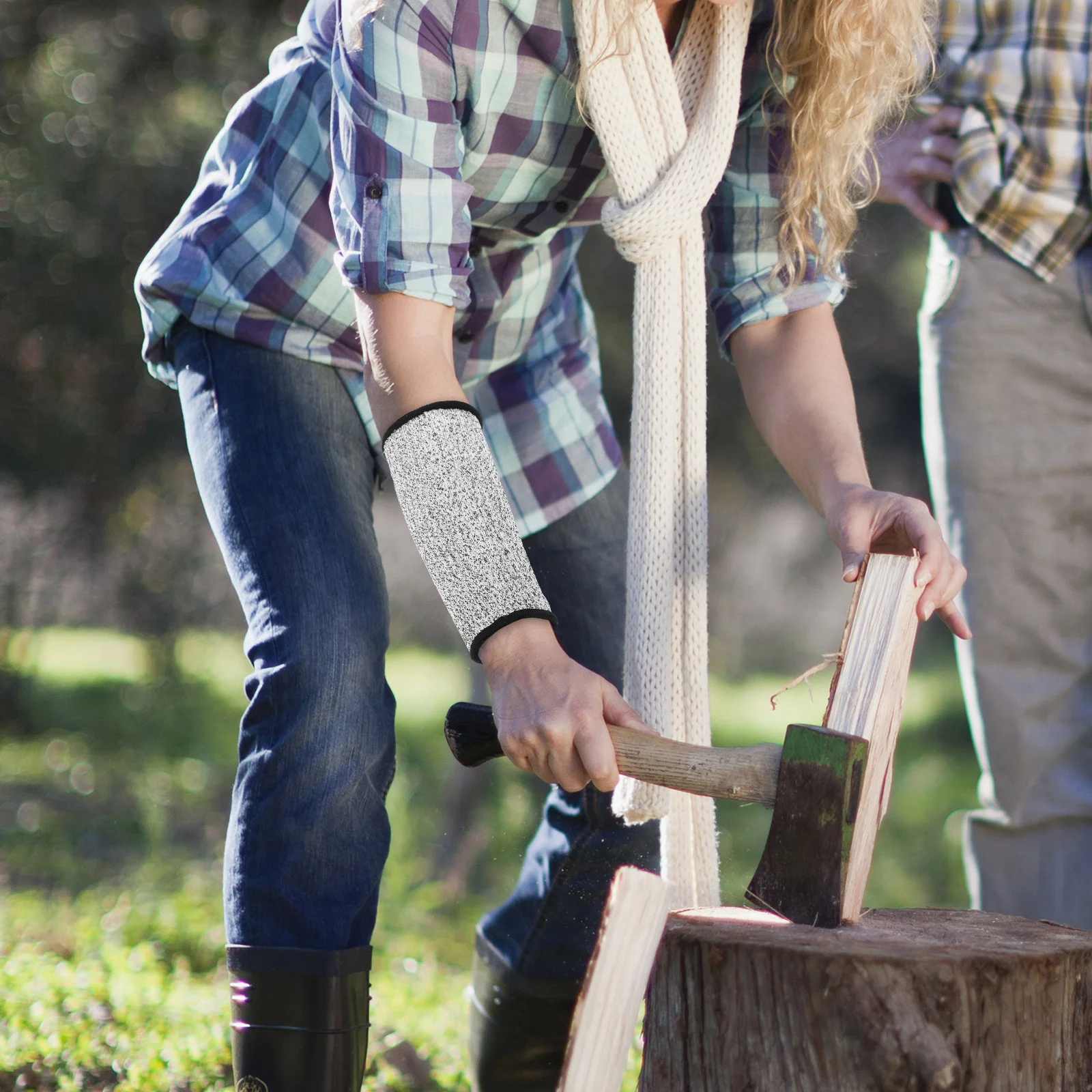 

4pcs Cut Resistant Arm Sleeves High Strength Protective Arm Guards For Work Anti Cut Anti Scratch Breathable Comfortable