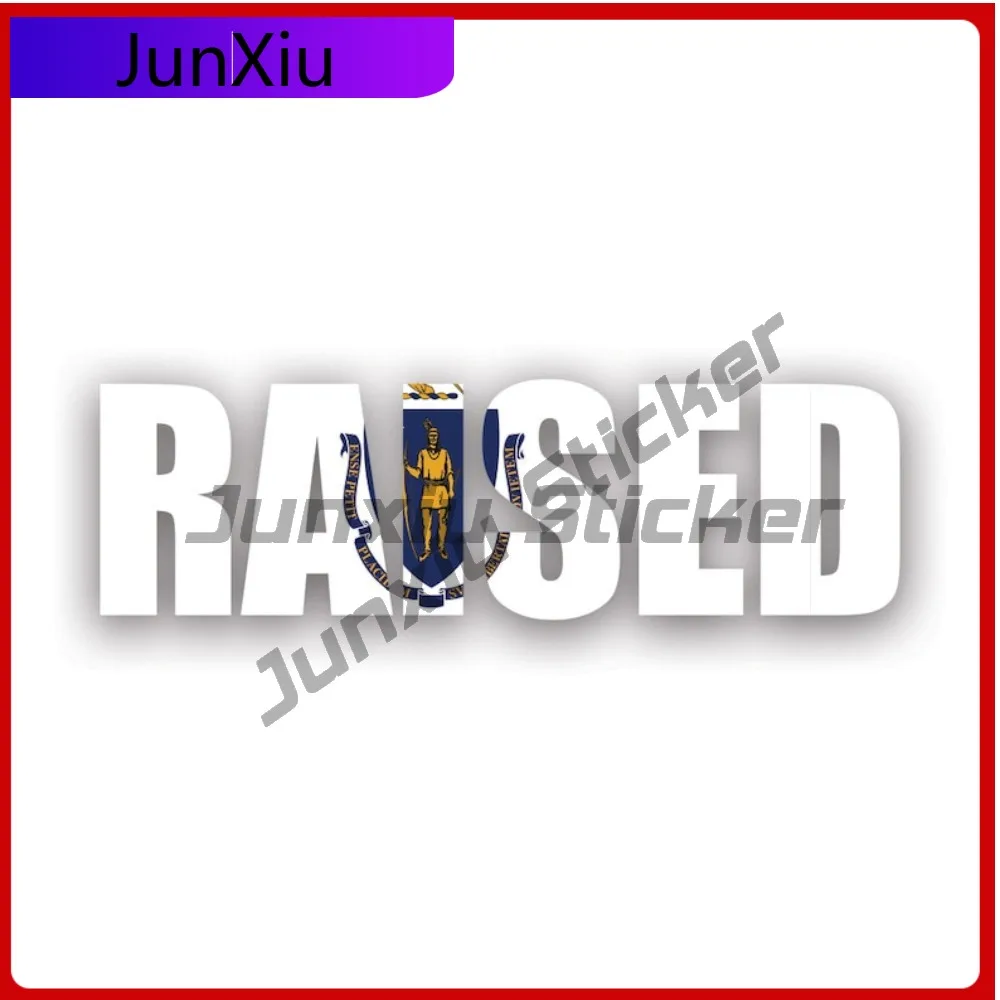 

Massachusetts Raised State Flag Stickerwaterproof Outdoor Cute Laptop Waterproof Vinyl Decal For Outdoor Safety Warnings Outdoor
