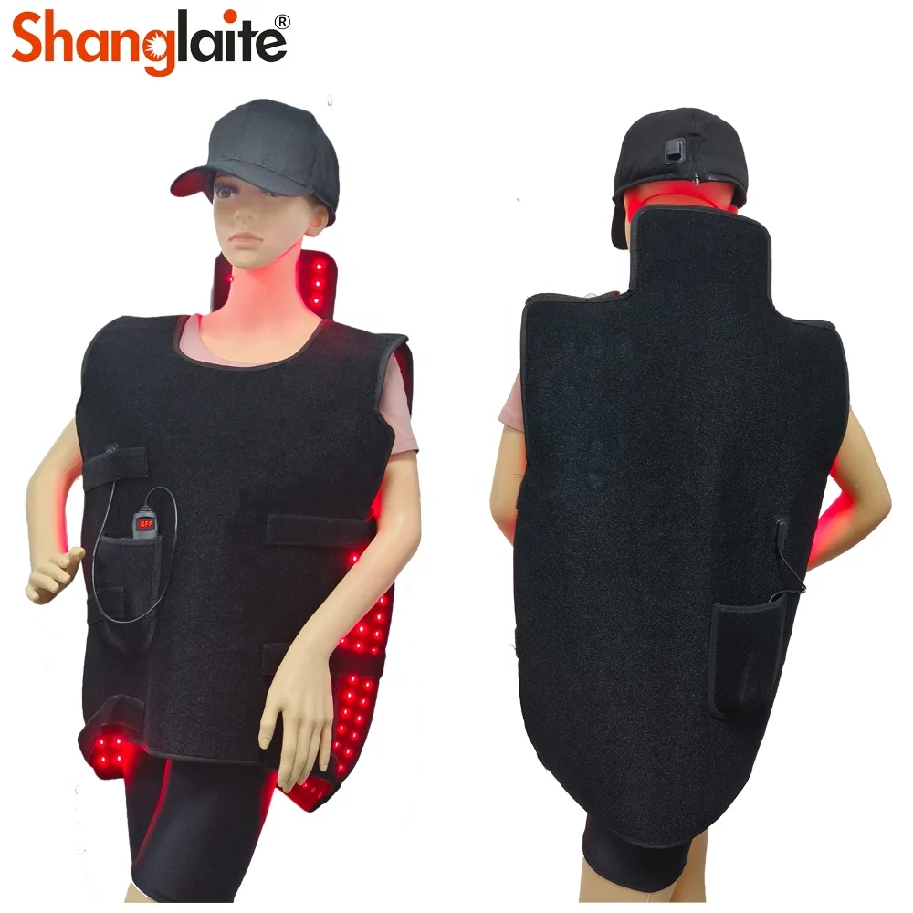 2.62*1.84inch 3-chips LED 660nm  850nm Red InfraRed Light  Therapy Vest Pain Relief  Wearable Sleeveless Garment