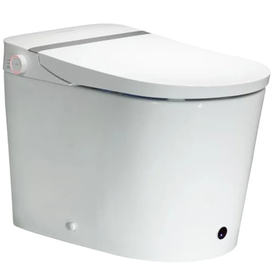 

Smart toilet for home use, ABS plastic, matte black, ADA-compliant with bidet, feet sensor, soft-close seat, 1000g MaP flush, h