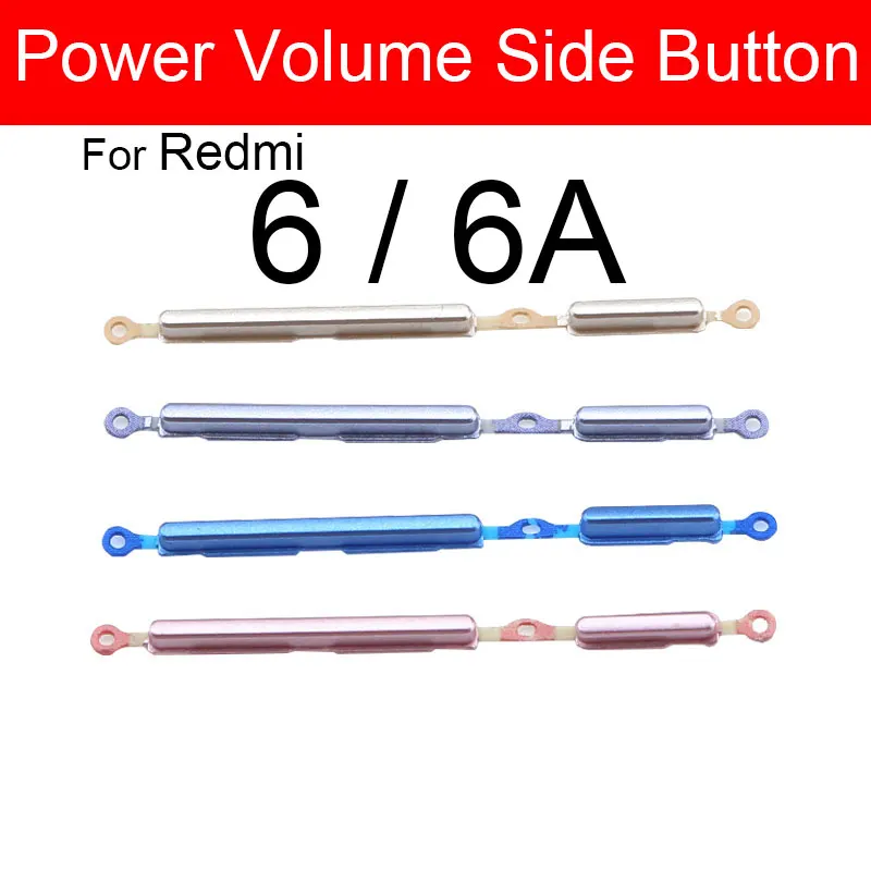 on/off Power Button + Volume Side Key For Xiaomi Redmi 5 5A 5 Plus 6 6A Power Volume Up Down Button Power SideKey Repair Parts