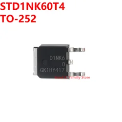 10PCS STD1NK60T4 TO-252 D1NK60