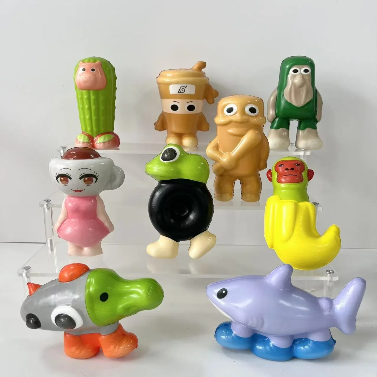 Venda quente clássico estrangeiro de montanhas e mares brinquedo espremer brinquedo lento rebote alívio do estresse brinquedo internet celebridade vara de madeira
