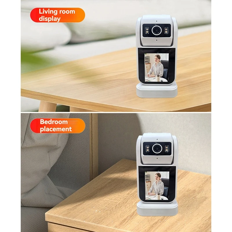 Screen Household Camera Video Call Camera Auto Tracking With Two-Way Video & Audio For Home Security US PLUG