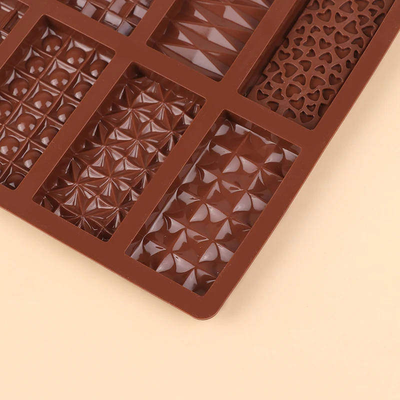 1Pc 12 Cavity Silicone Chocolate Molds Silicone Break Apart Protein and Engery Bar Candy DIY For Baking Cake Decorating Tools