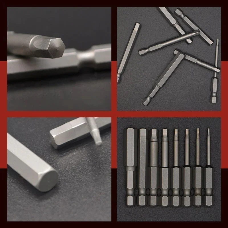 8 قطعة 1/4 بوصة عرقوب عرافة مفك مغناطيسي بت مجموعة الأمن العبث برهان مفك مسامير بت عرافة رئيس H1.5-H8