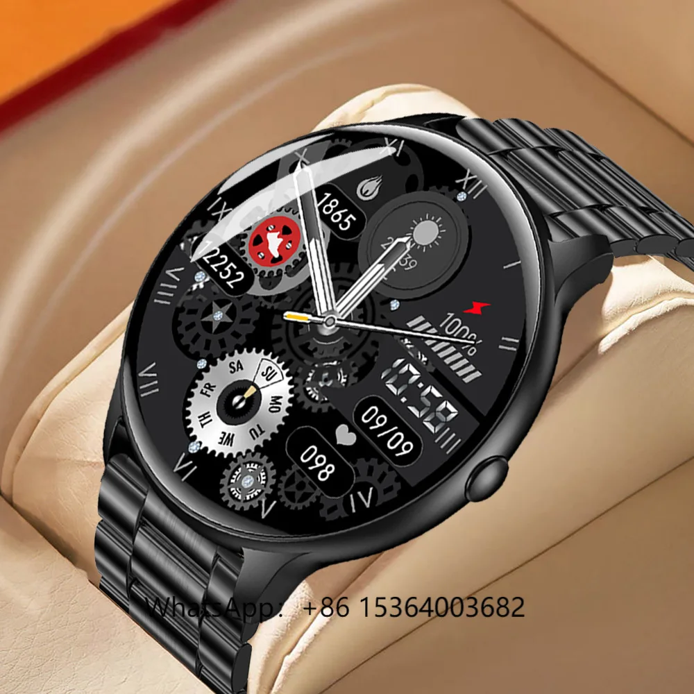 

TJXL-SENBONO MAX14 Stainless Steel Smart Watch Men 1.52' Big Screen Round Waterproof Answer Calls Blood Pressure Men Woman Smart