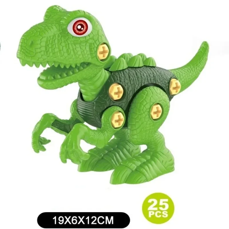 4 pz/set Bambini Montaggio Avvitare Dadi Dinosauri Giocattoli Modello FAI DA TE Jurassic Dinosauri Giocattoli Primi Strumenti Educativi Regali Per Bambini