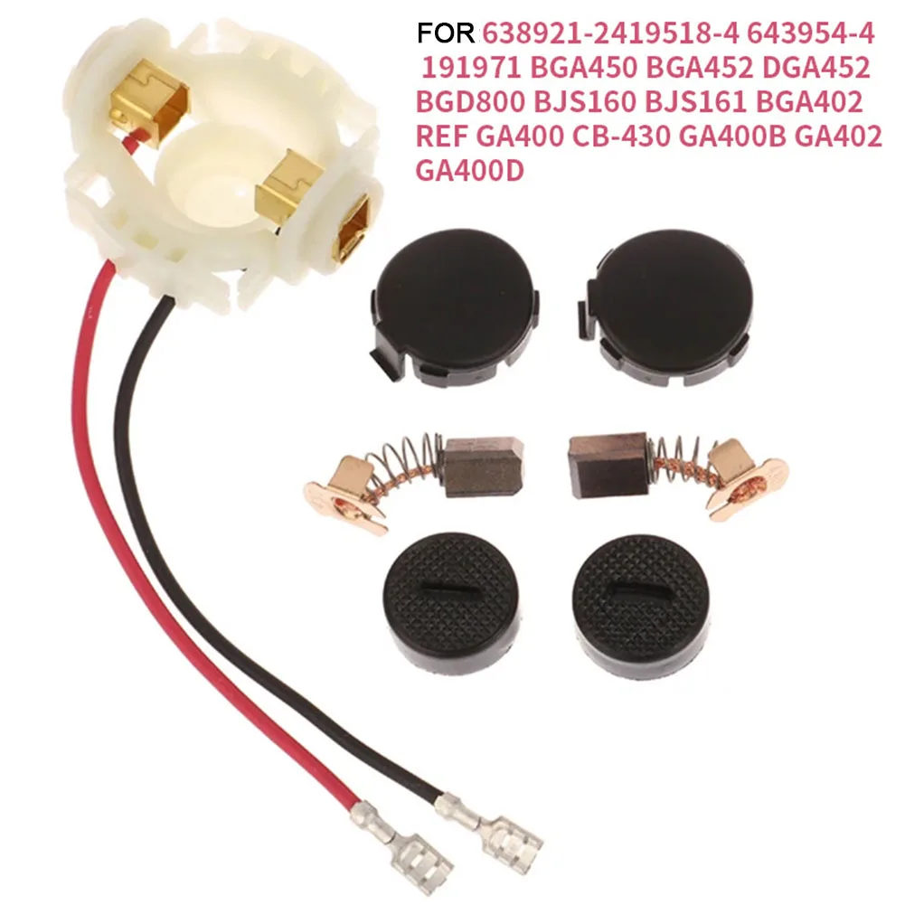 Tapa de la cubierta del soporte del cepillo de carbono, números de pieza 638921, 2 y 638448, para CB430, BGA450, BGA452, BJS160, BJS161, DGA452, BGD800, CB430