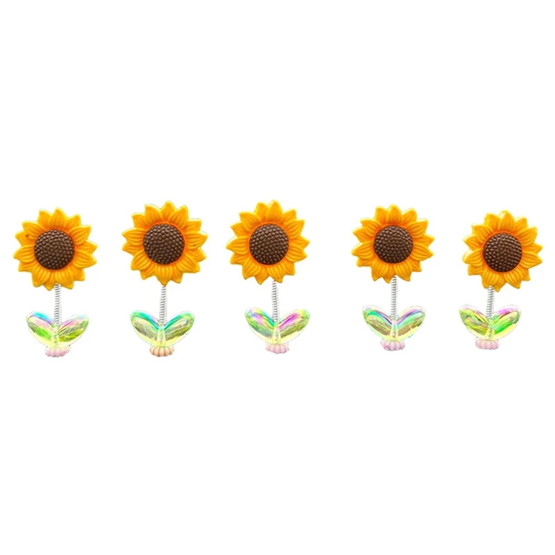 Cozy Home Sunflower, Sunny Ornaments Sunflower For Car, Car Interior Ornament, Car Mounted Spring Ornaments Durable Easy Install