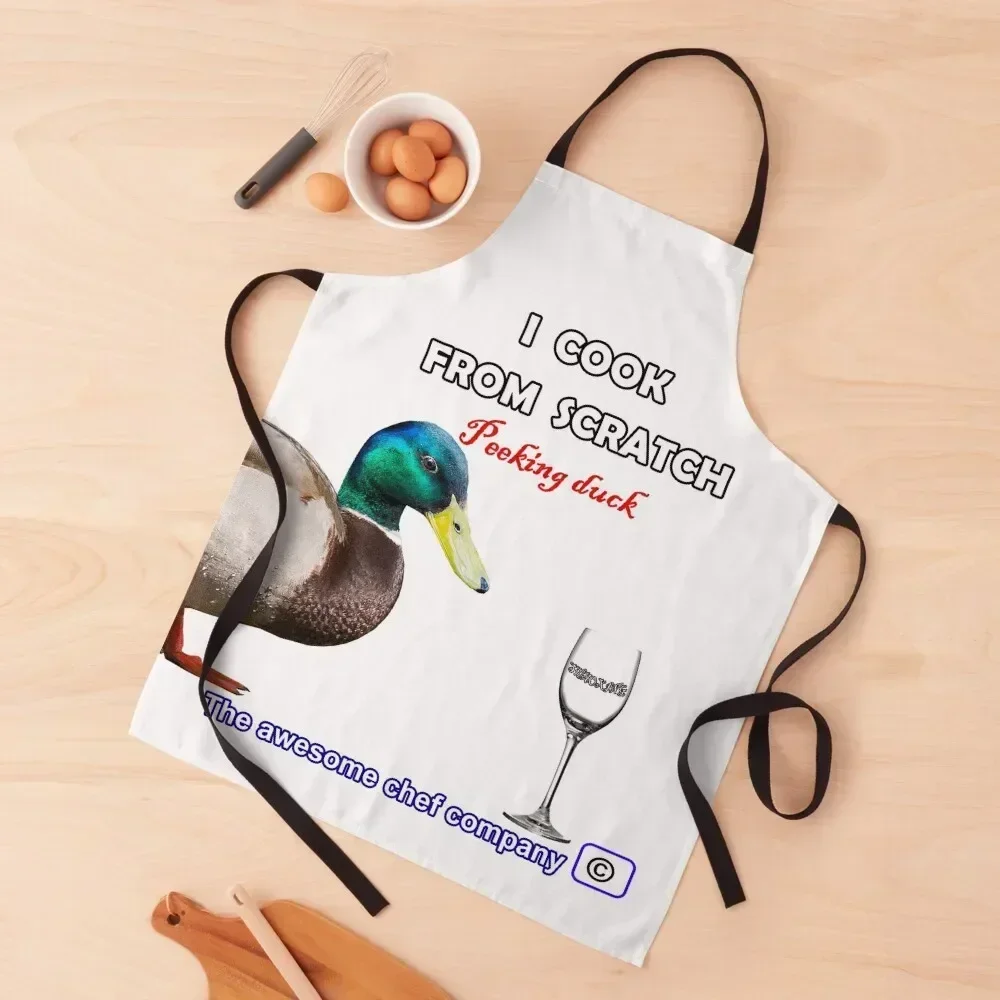

Peeking duck Apron For Women useful gadgets for home Things For Kitchen Men kitchen Apron
