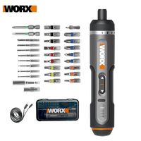 Worx 4V Mini Electrical Screwdriver Set WX240 WX242 Smart Cordless Electric Screw Driver USB Rechargeable Handle 24 / 30 Bit Set