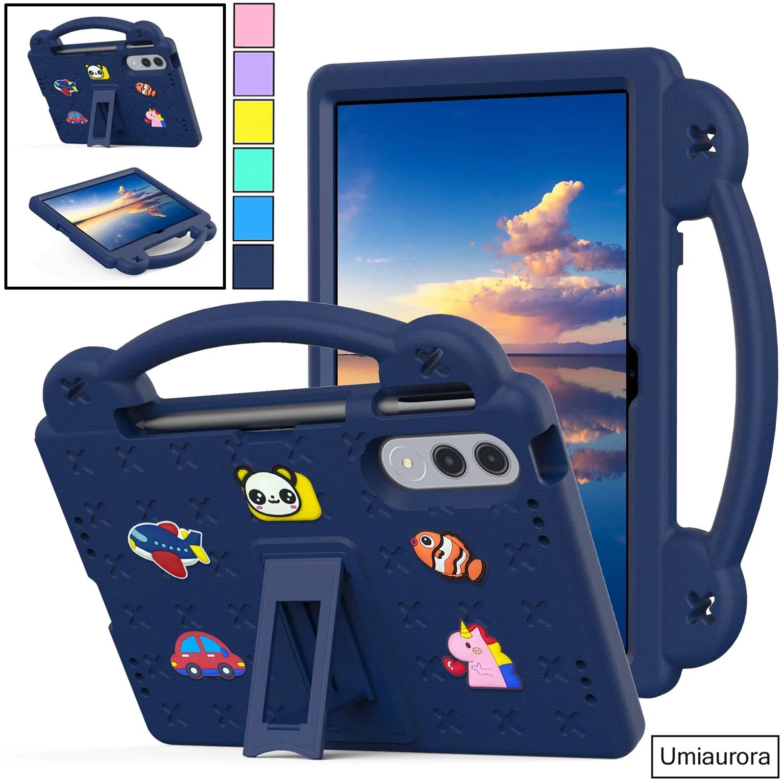 

Для Lenovo Xiaoxin Pad Pro GT 11,1 дюйма 2025 TB710FU детский противоударный чехол для планшета из ЭВА портативный чехол-подставка с мультяшной ручкой Funda