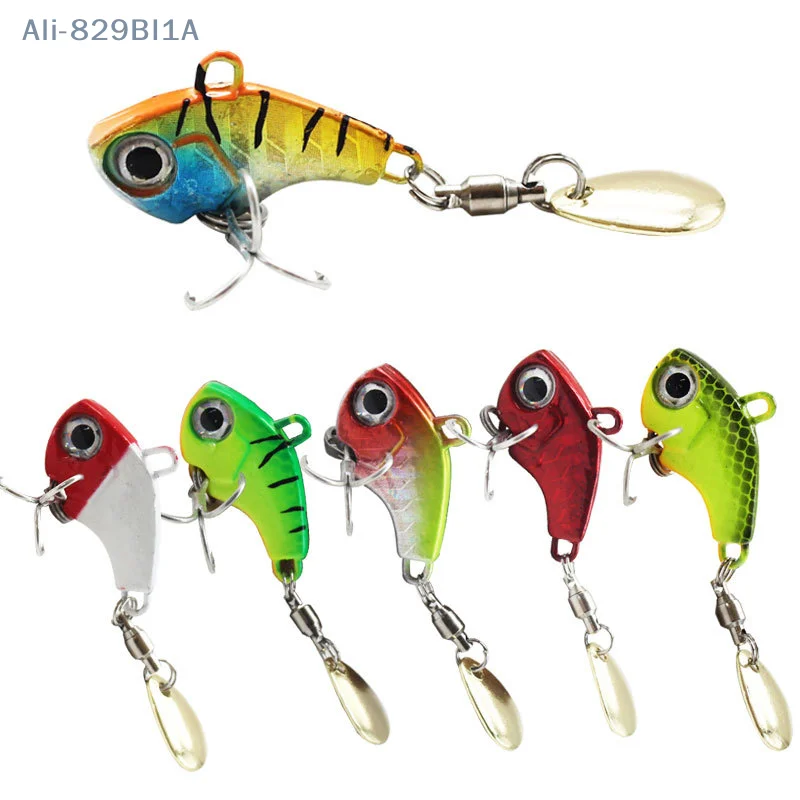 Cauda Spinner Fishing Lure, Metal VIB Rotating Tail Swimbait, Isca de truta, Bass Fishing, 5g, 7g, 10g, 14g, 20g