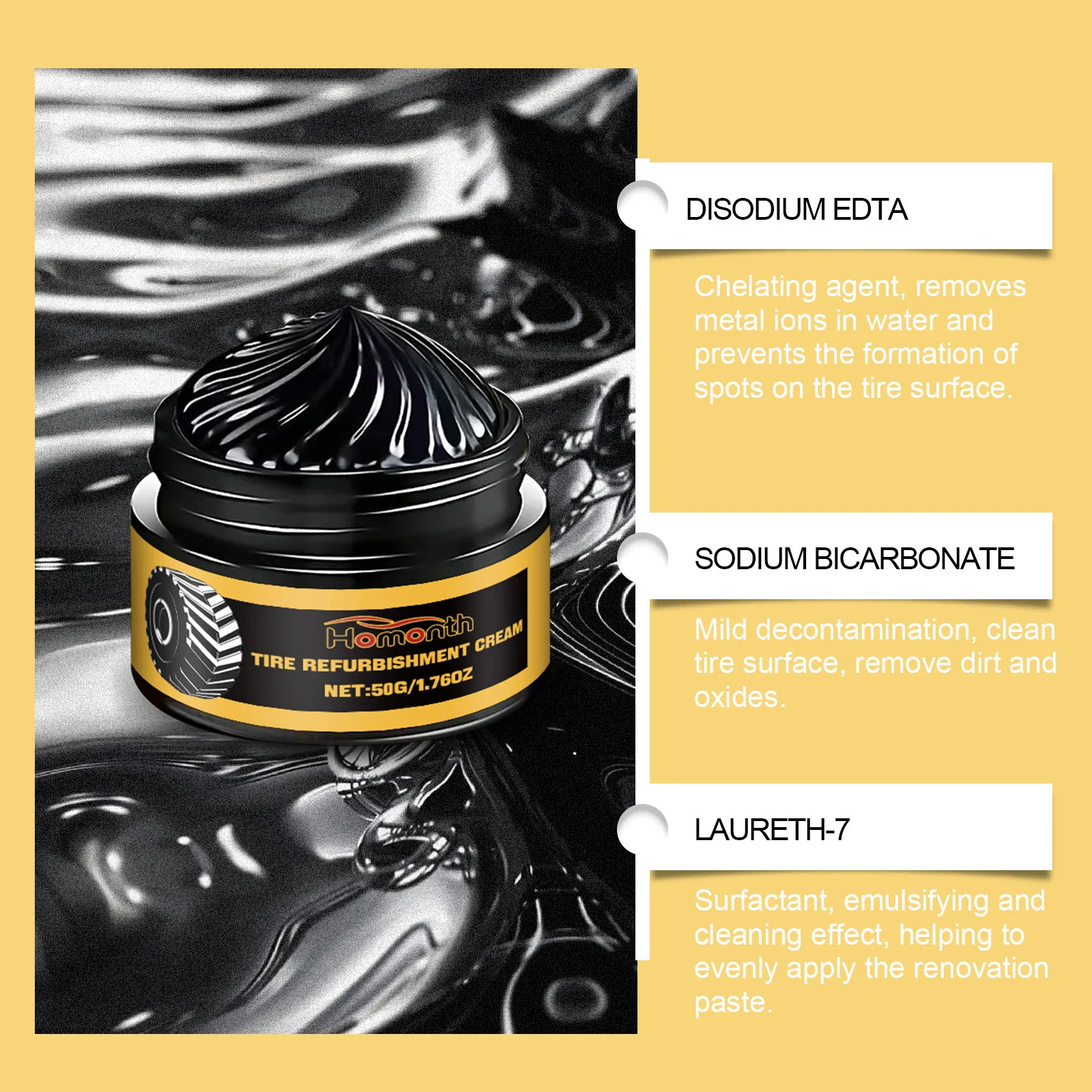 Obrázek 5: Auto pneumatika revitalizing krém - pomáhá polský obnovení luster, resists voda motokrosových & prach s long-lasting ochranný povlak